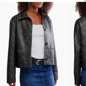 Free People Hera Faux Leather Jacket